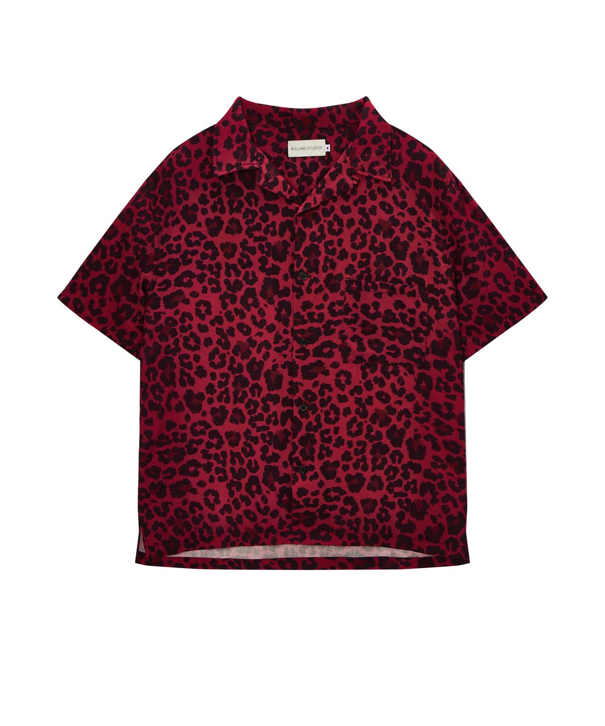 롤링스튜디오(ROLLINGSTUDIOS) HAWAIIAN SHIRT LEOPARD BURGUNDY
