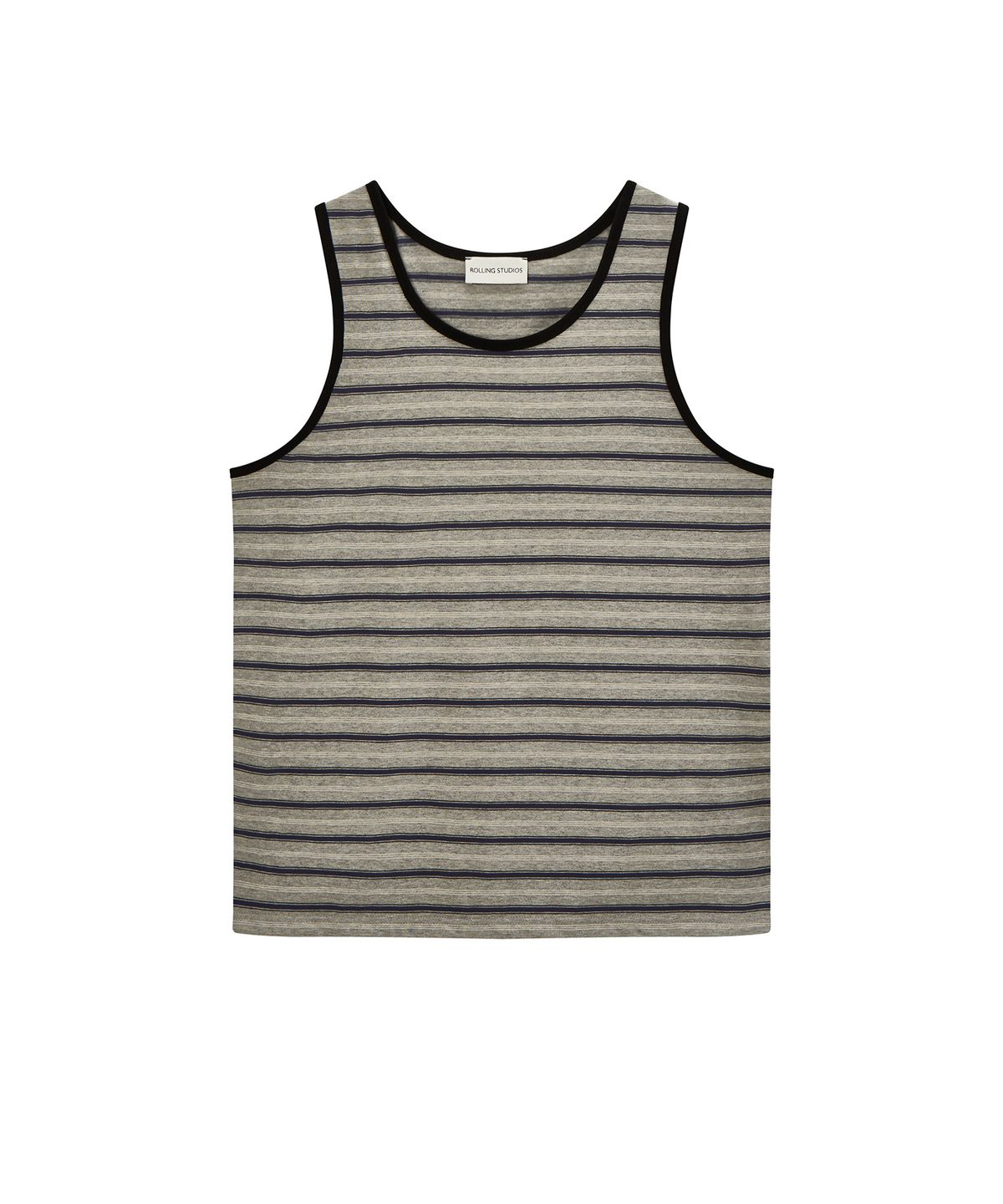 롤링스튜디오(ROLLINGSTUDIOS) COTTON STRIPE SLEEVELESS GREY/NAVY