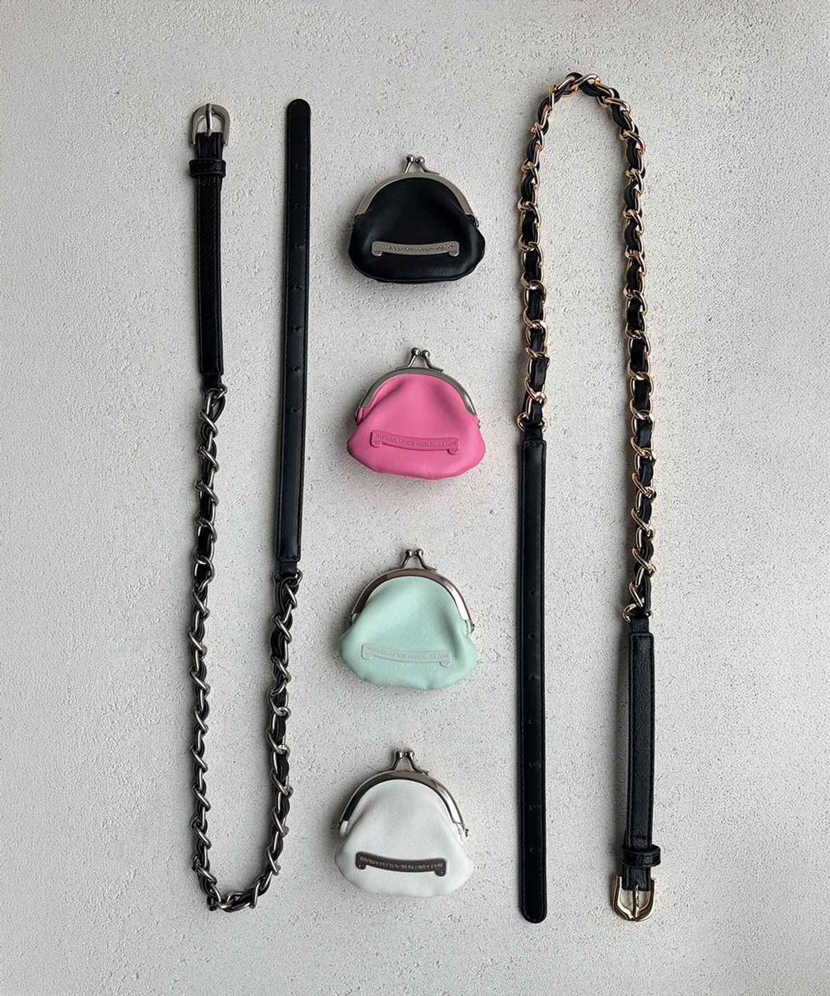 스컬프터(SCULPTOR) I Shell Coin Purse + Coin Purse Chain Belt SET