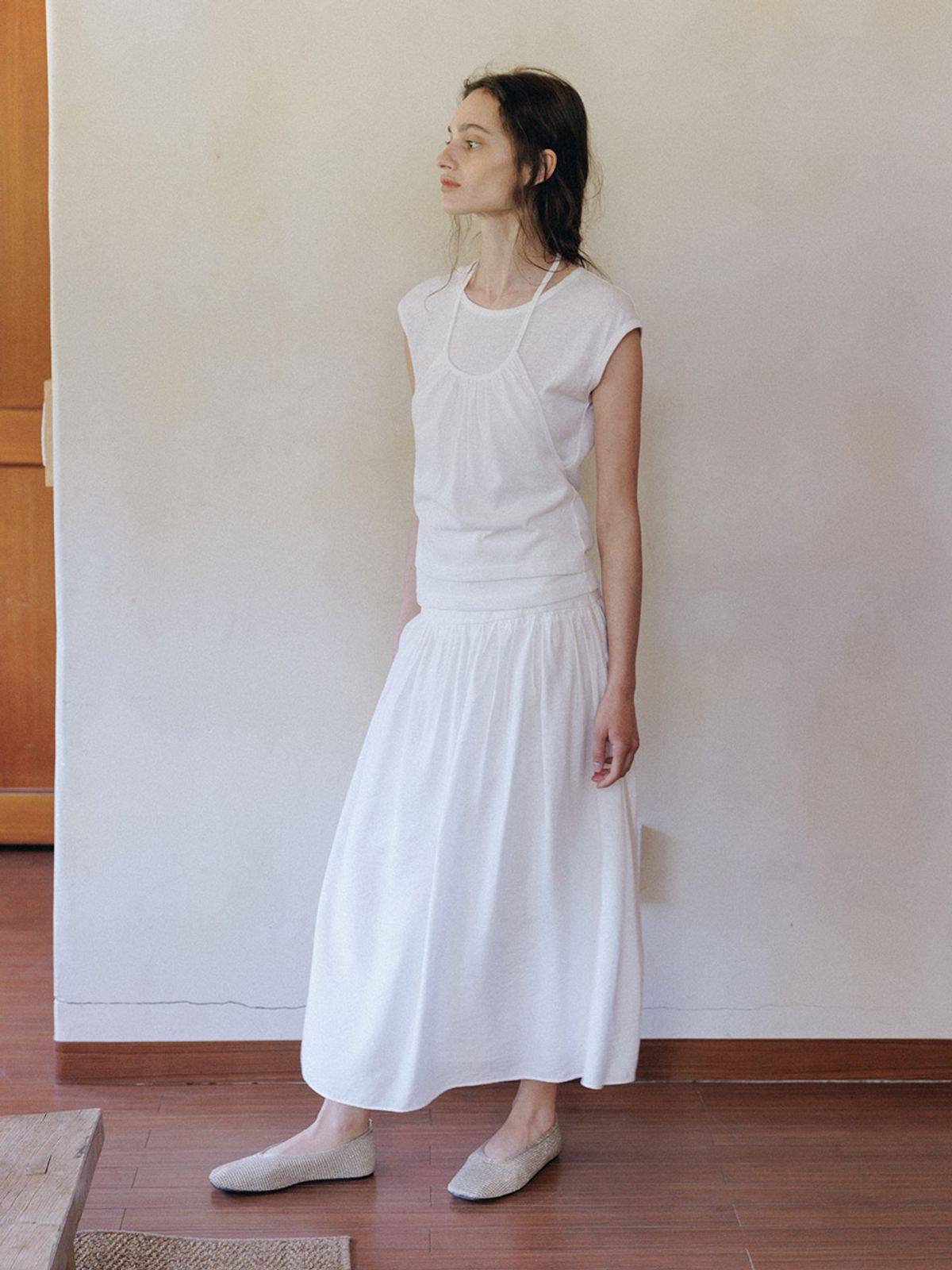 헌치(HUNCH) Layered Shirred Top Set
