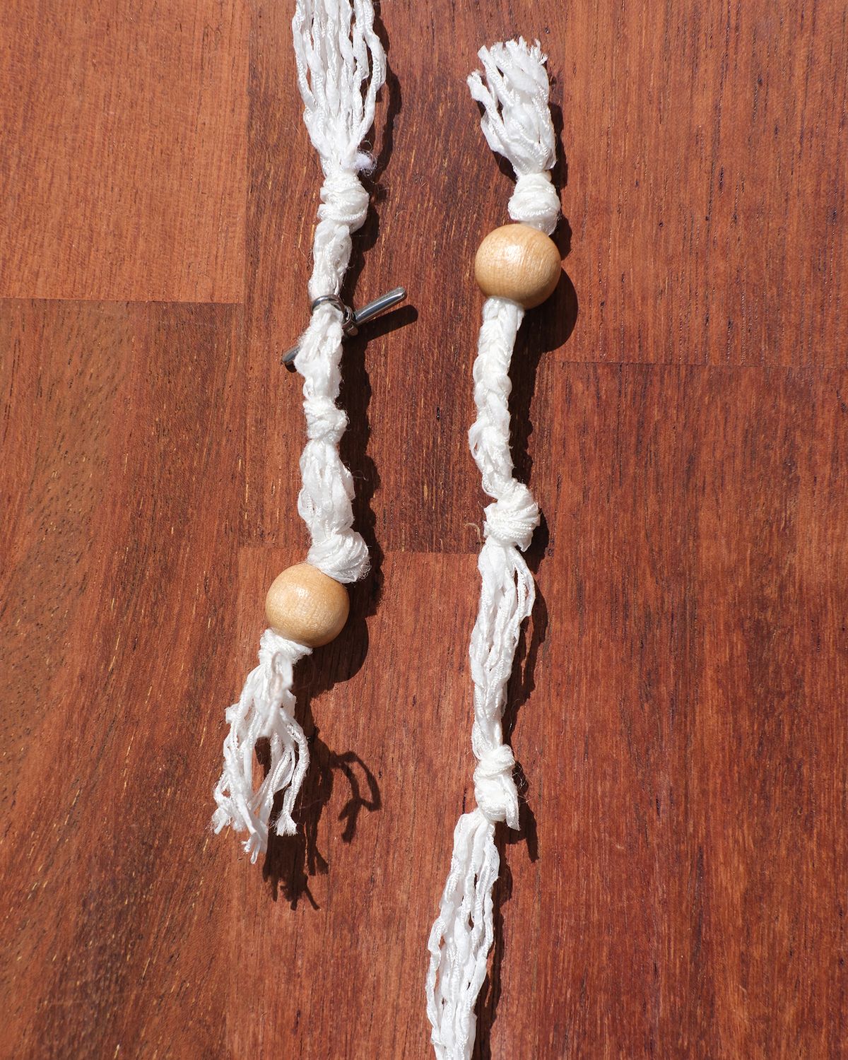 러브 크레이지 와일드 맨(LOVECRAZYWILDMAN) KNOT WOOD BELT White