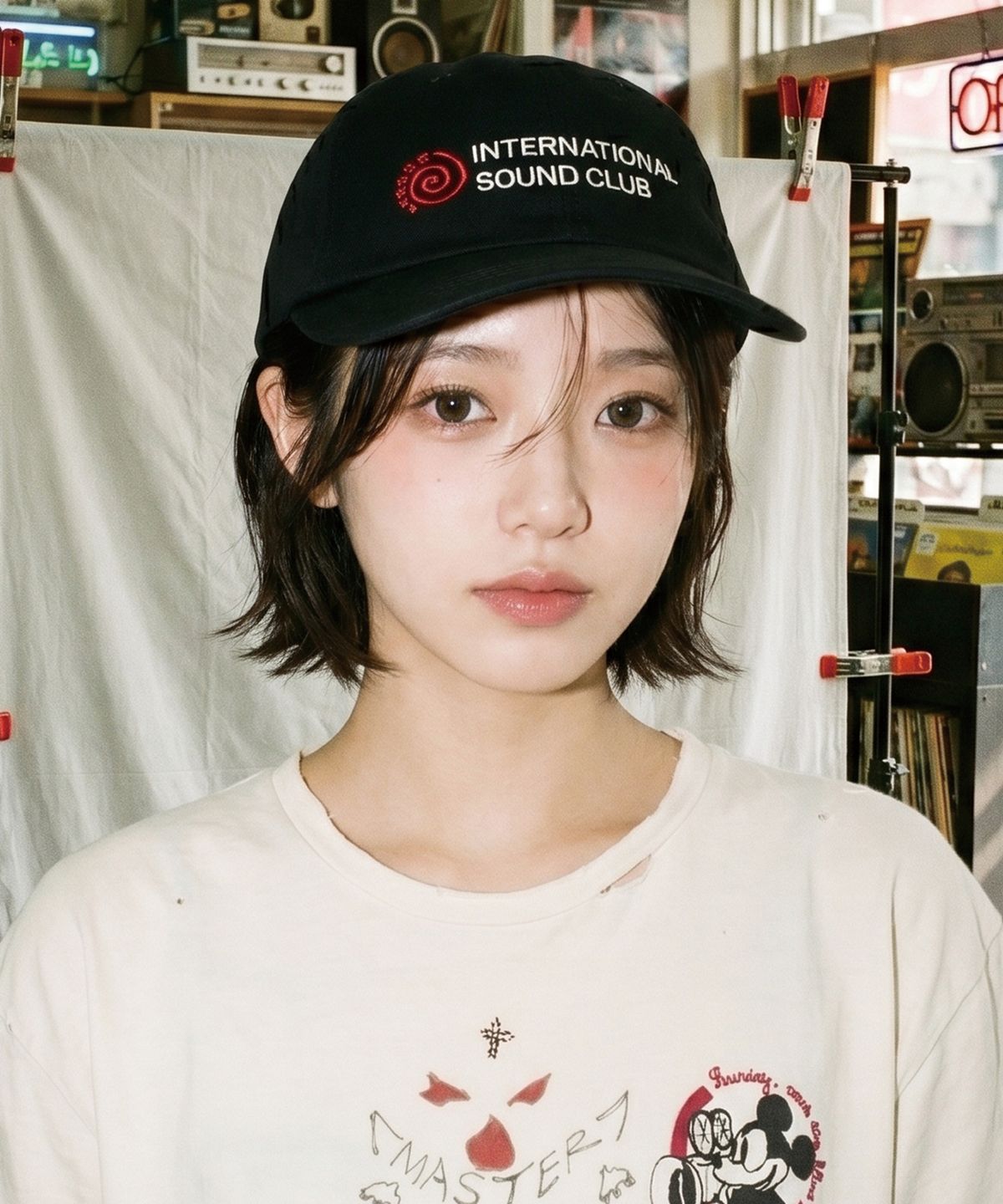 피드파이퍼(PIEDPIPER) 인터네셔널 사운드 클럽 캡 블랙