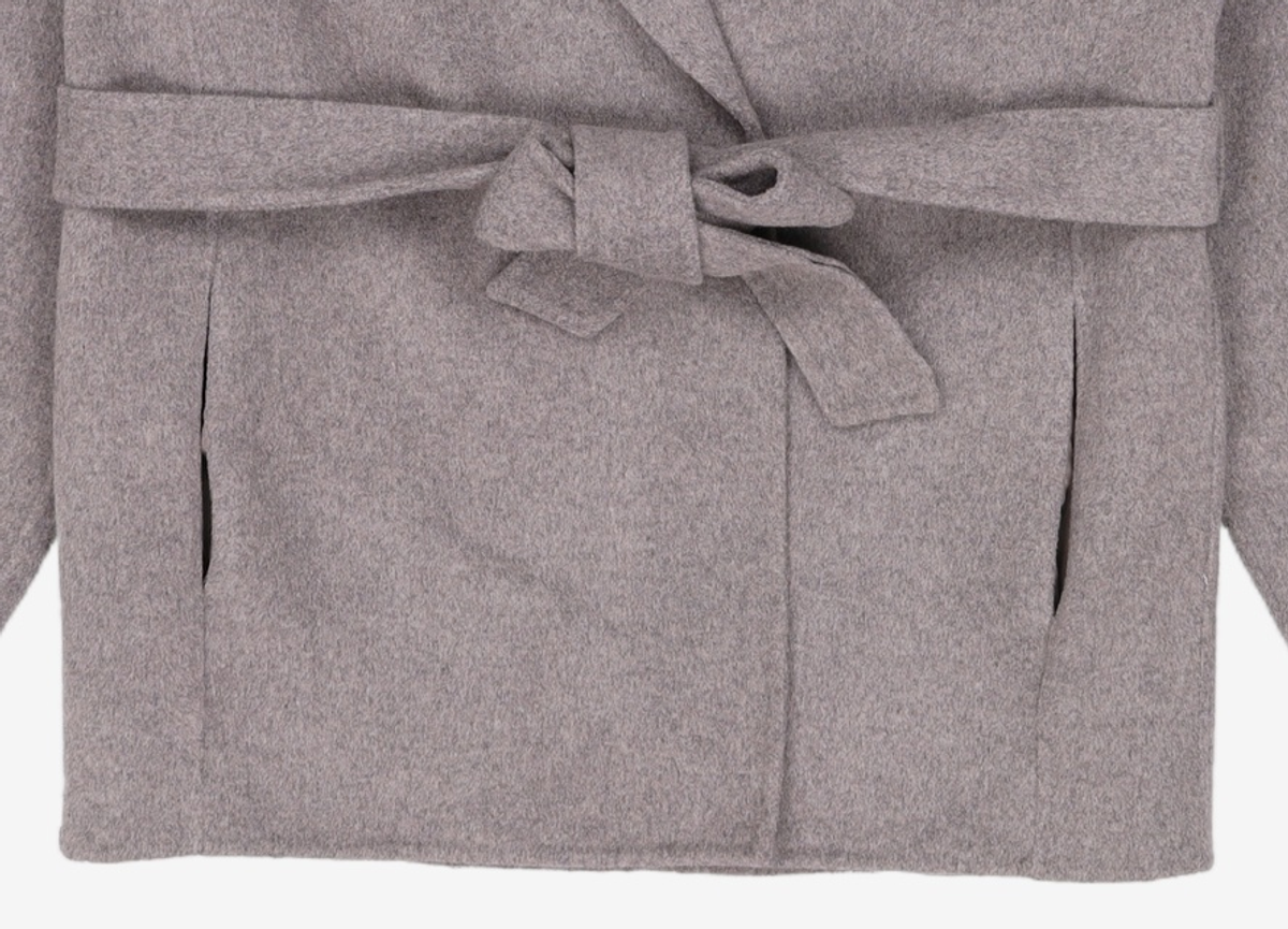 미쏘(MIXXO) 핸드메이드 노여밈 벨티드 자켓 MIWJKC191B S