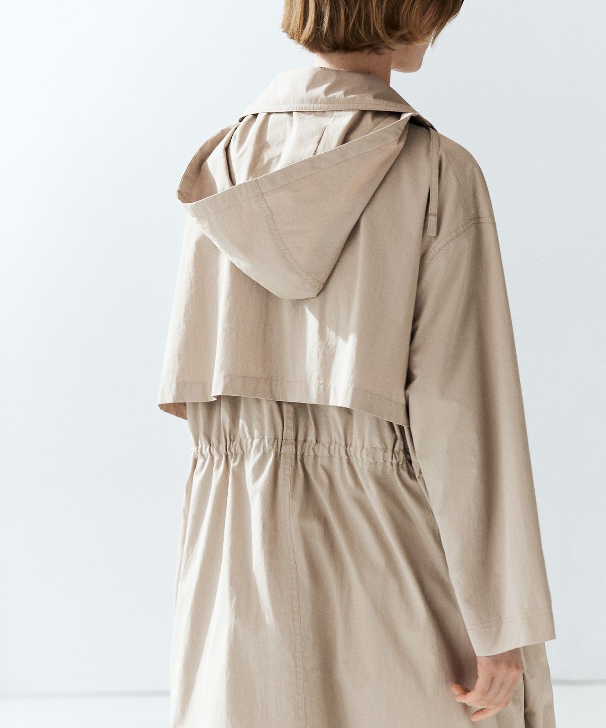 마시모두띠(MASSIMO DUTTI) 코튼 블렌드 테크니컬 트렌치코트