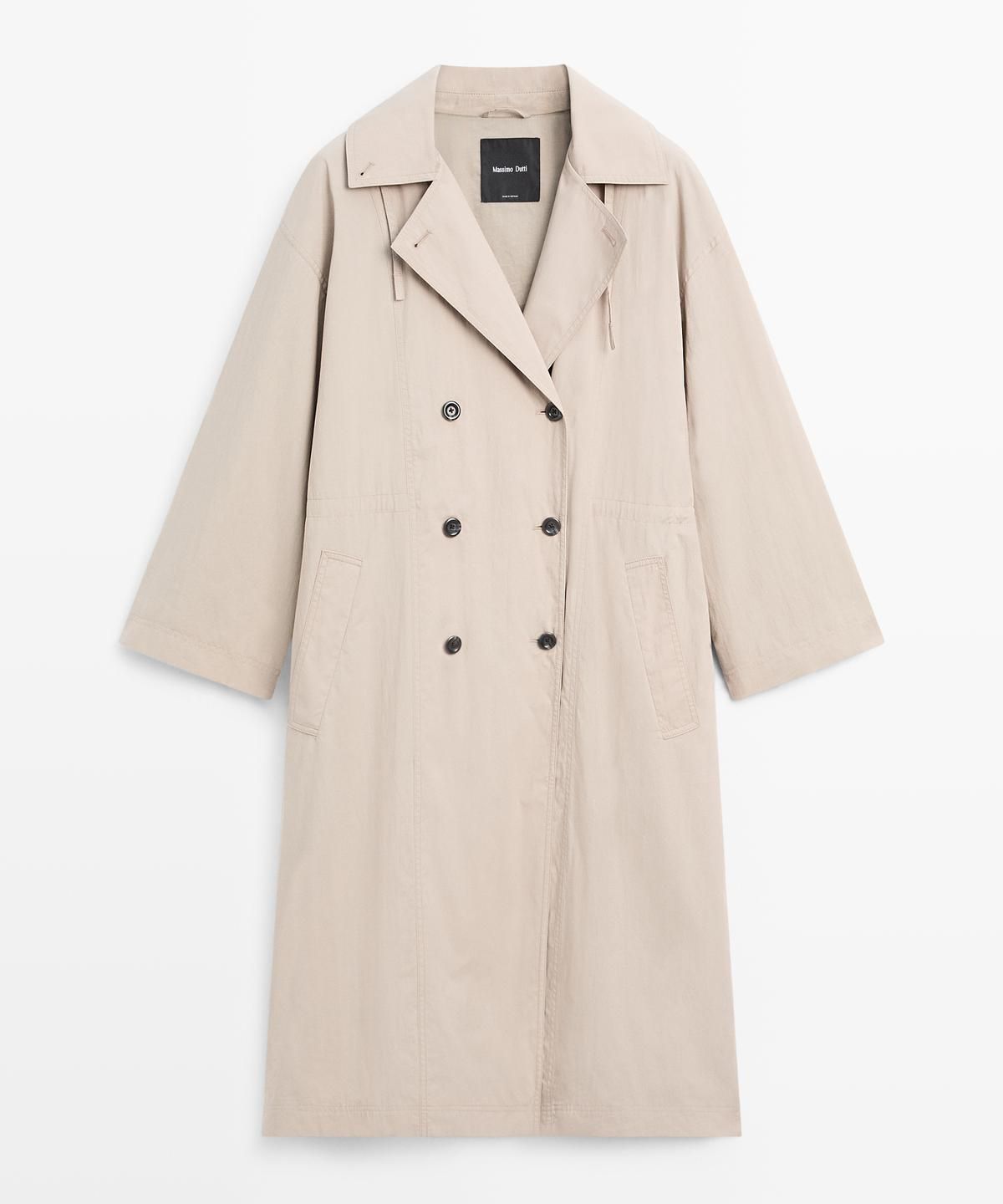 마시모두띠(MASSIMO DUTTI) 코튼 블렌드 테크니컬 트렌치코트