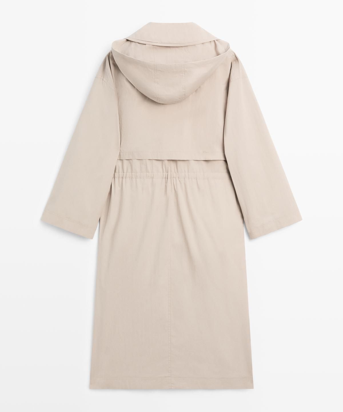 마시모두띠(MASSIMO DUTTI) 코튼 블렌드 테크니컬 트렌치코트