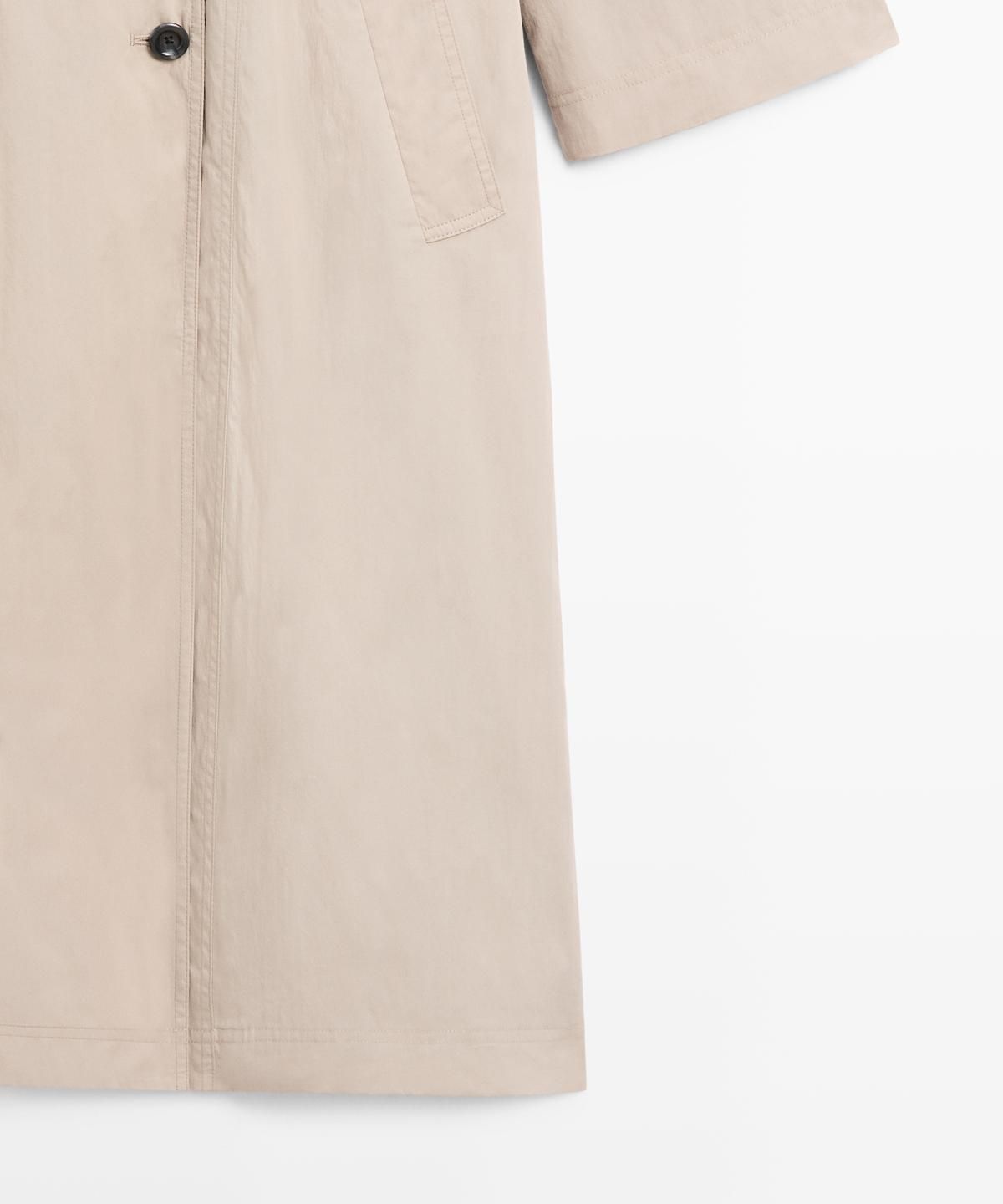 마시모두띠(MASSIMO DUTTI) 코튼 블렌드 테크니컬 트렌치코트