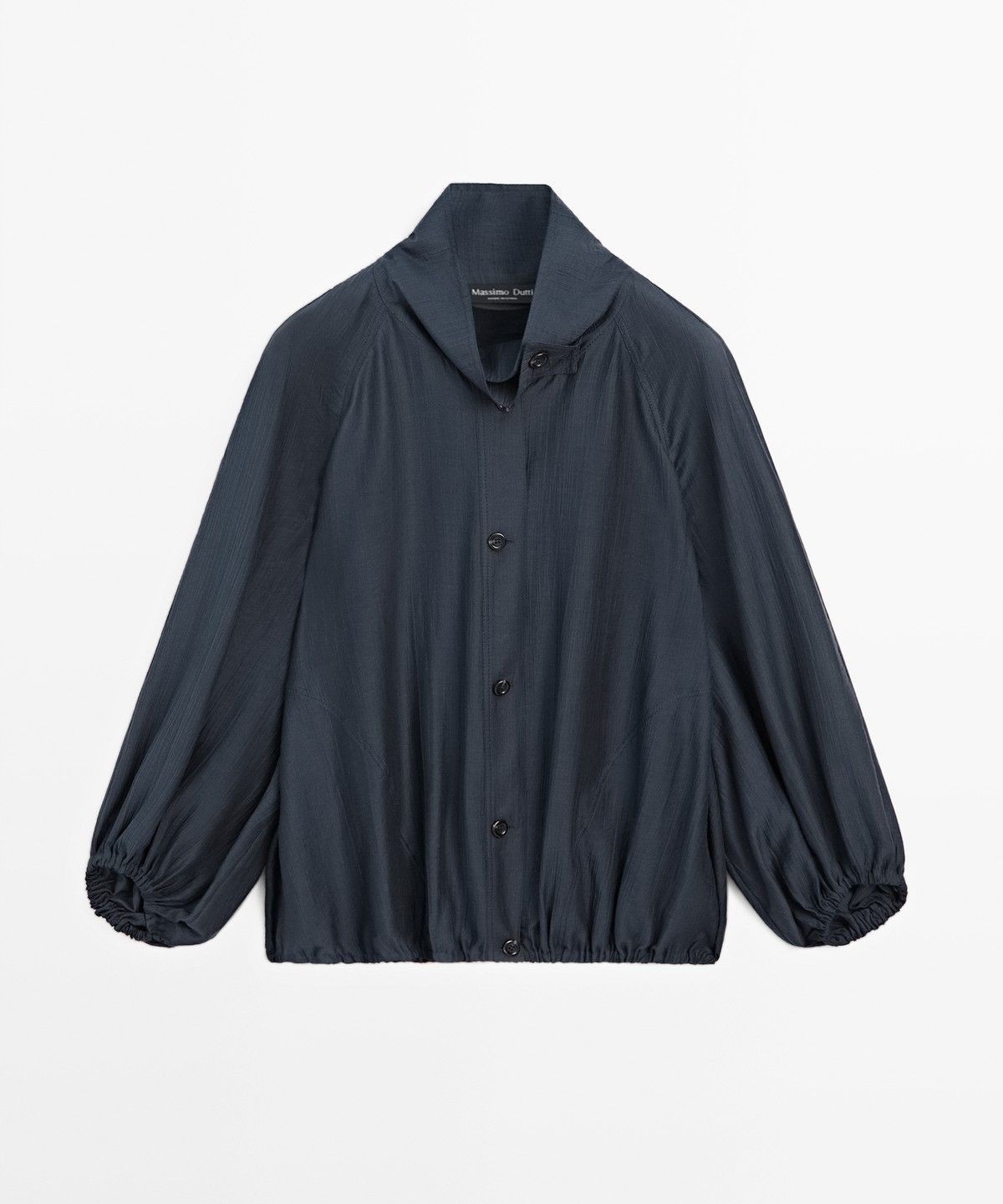 마시모두띠(MASSIMO DUTTI) 퍼프 디테일 플루이드 오버셔츠
