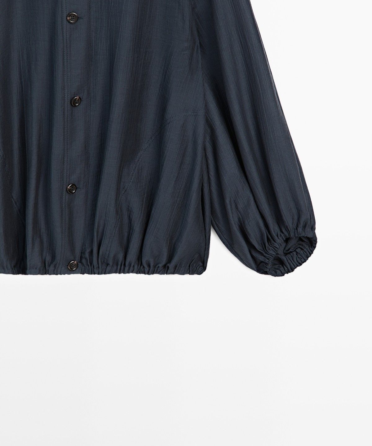 마시모두띠(MASSIMO DUTTI) 퍼프 디테일 플루이드 오버셔츠