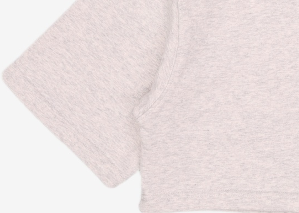 오아이오아이 컬렉션(OIOI COLLECTION) ARCH LOGO CROP HOODIE [LIGHT GREY] FREE