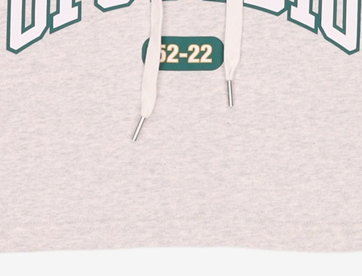 오아이오아이 컬렉션(OIOI COLLECTION) ARCH LOGO CROP HOODIE [LIGHT GREY] FREE