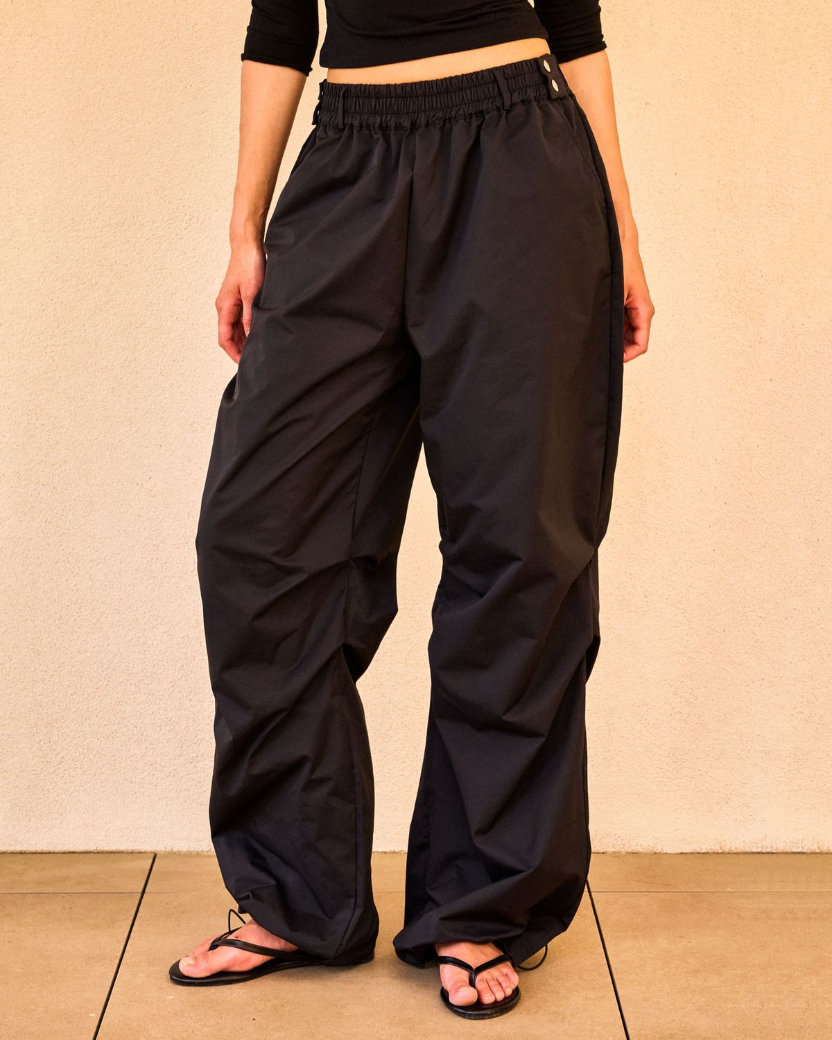 쿨시스(COOLSIS) CS SNAP PARACHUTE PANTS-071 (BLACK)