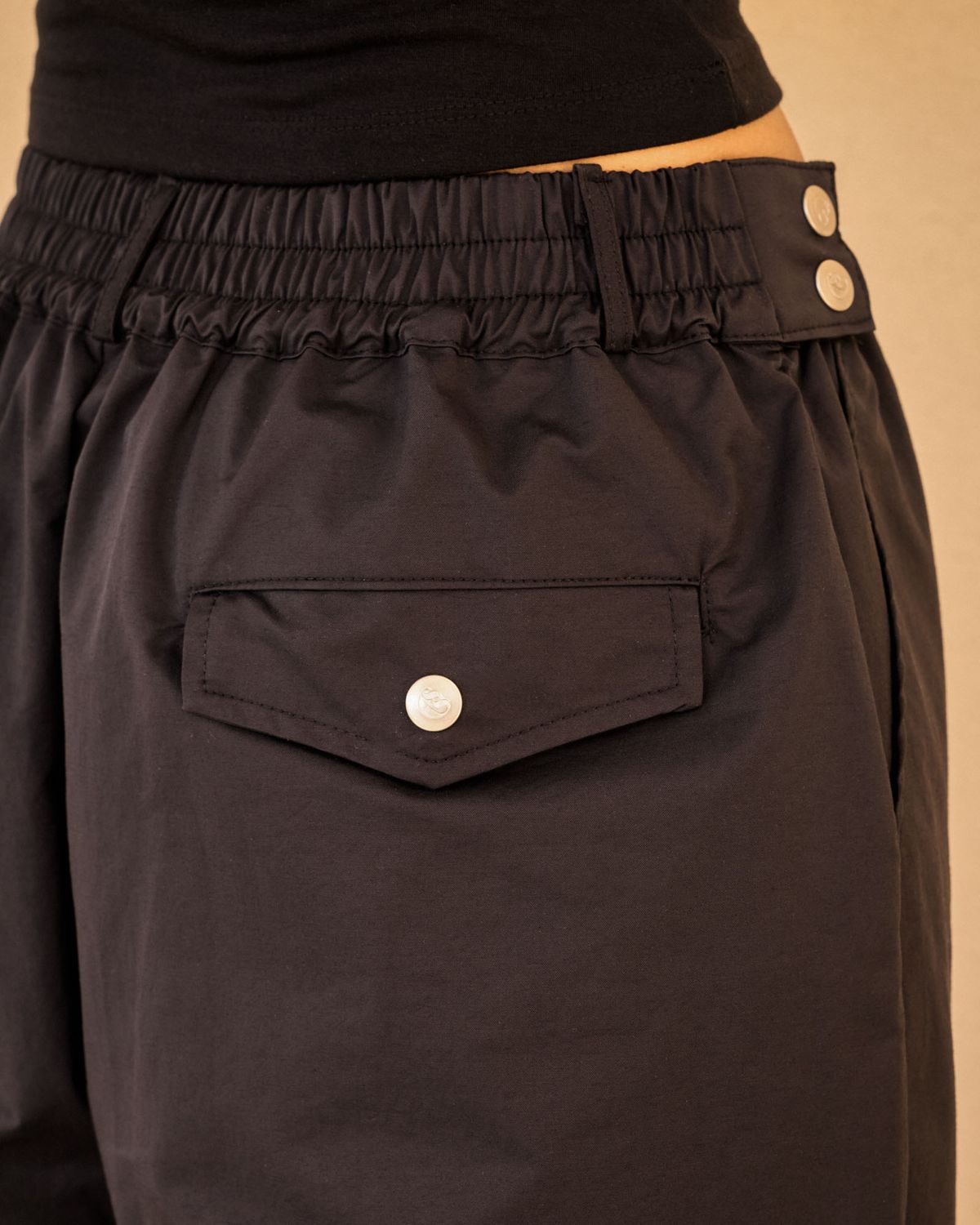 쿨시스(COOLSIS) CS SNAP PARACHUTE PANTS-071 (BLACK)