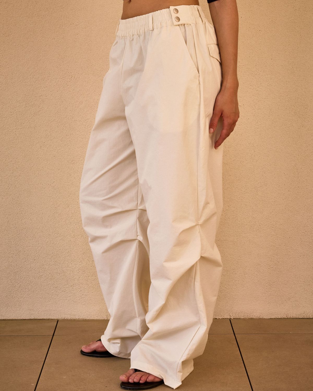 쿨시스(COOLSIS) CS SNAP PARACHUTE PANTS-071 (IVORY)