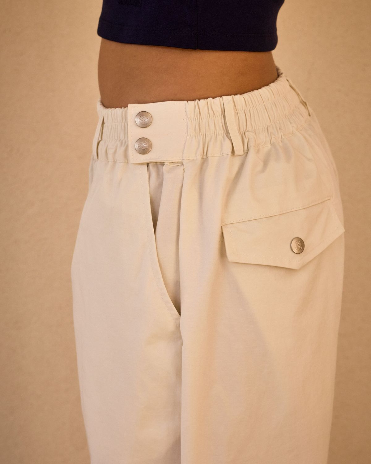쿨시스(COOLSIS) CS SNAP PARACHUTE PANTS-071 (IVORY)