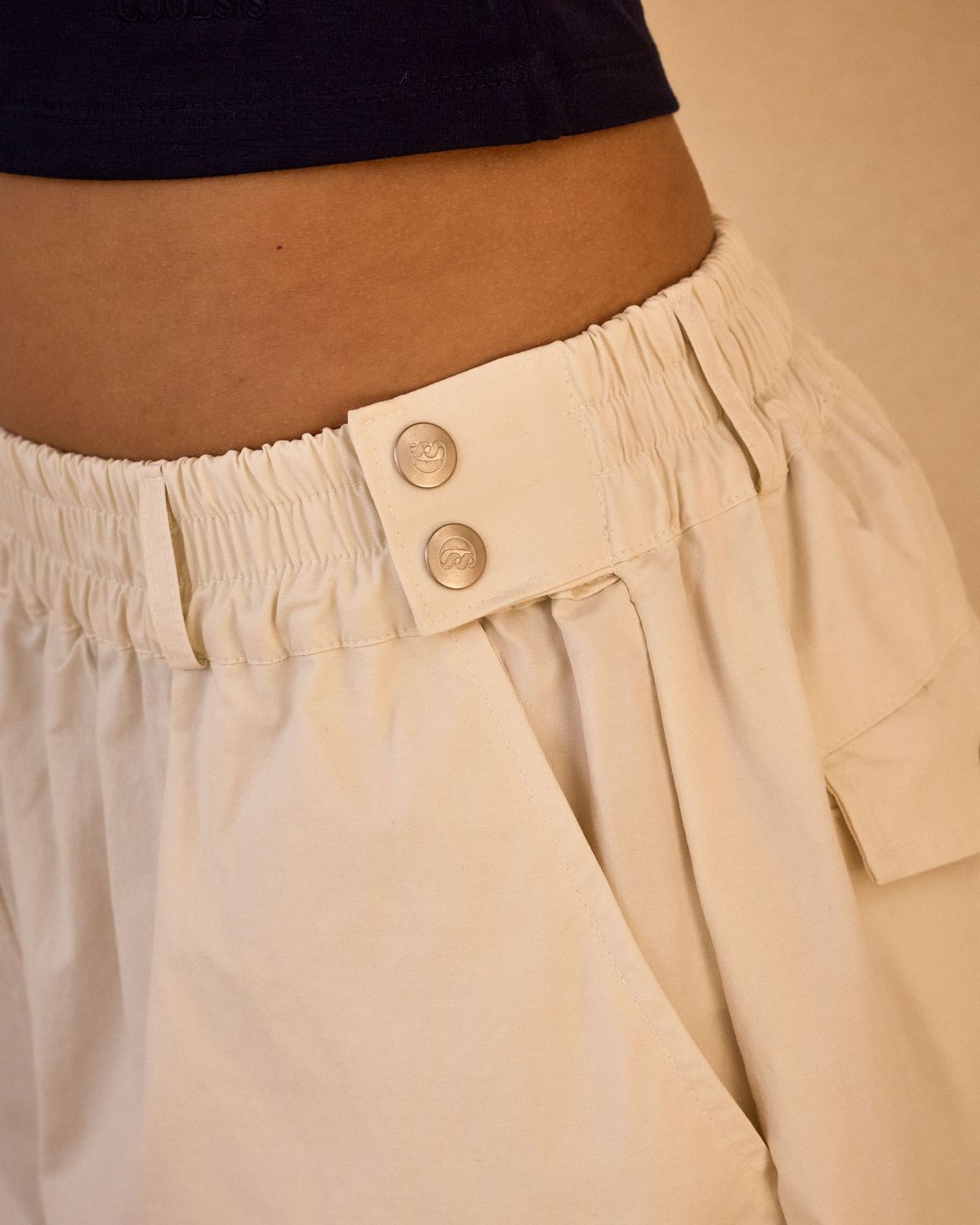 쿨시스(COOLSIS) CS SNAP PARACHUTE PANTS-071 (IVORY)
