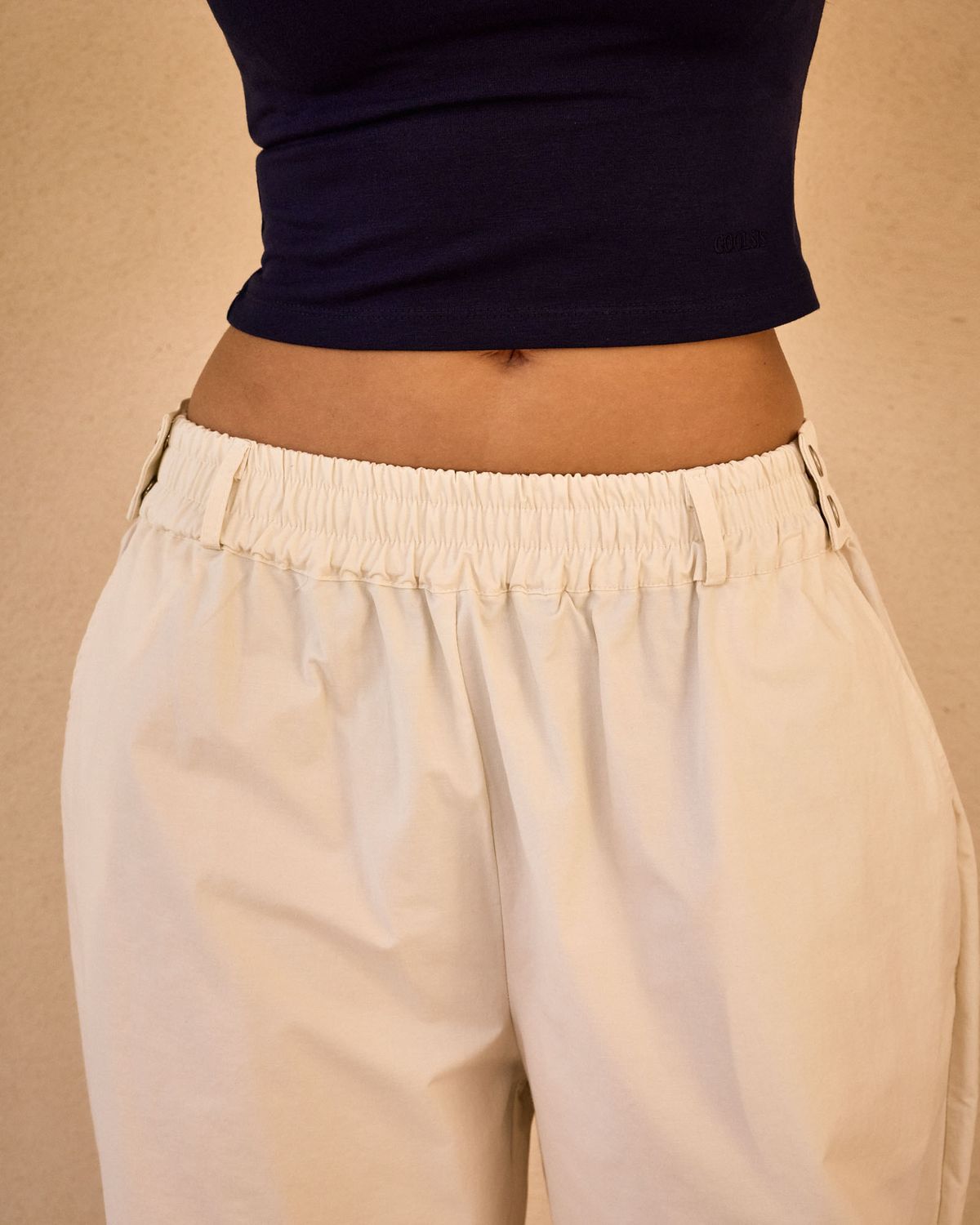 쿨시스(COOLSIS) CS SNAP PARACHUTE PANTS-071 (IVORY)
