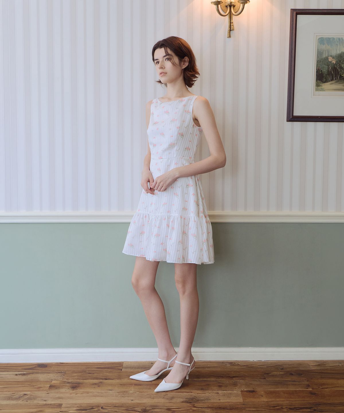 아이스가든에이오공팔(ICE GARDEN A.508) Splendeur de la Rose Print Dress