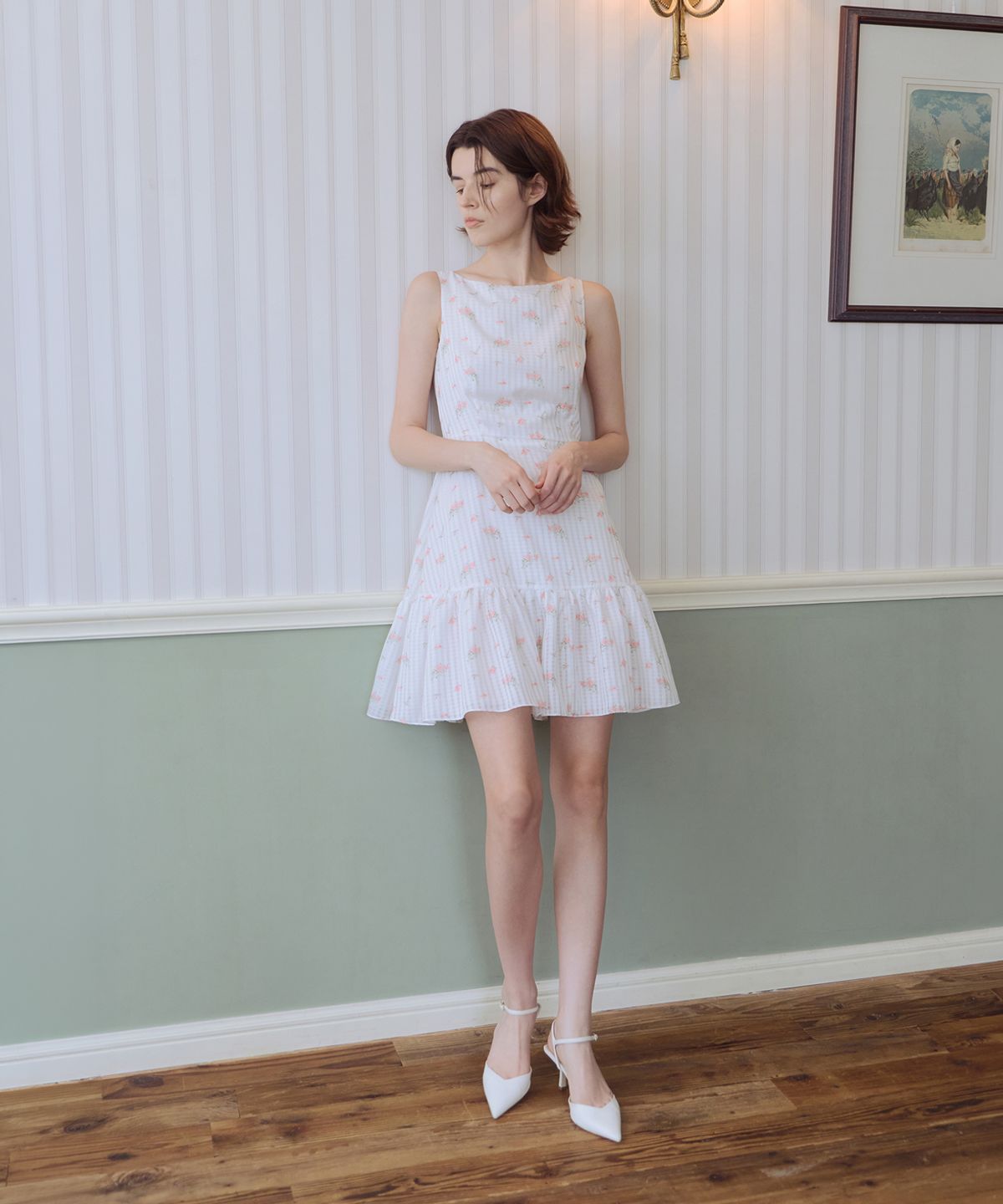 아이스가든에이오공팔(ICE GARDEN A.508) Splendeur de la Rose Print Dress