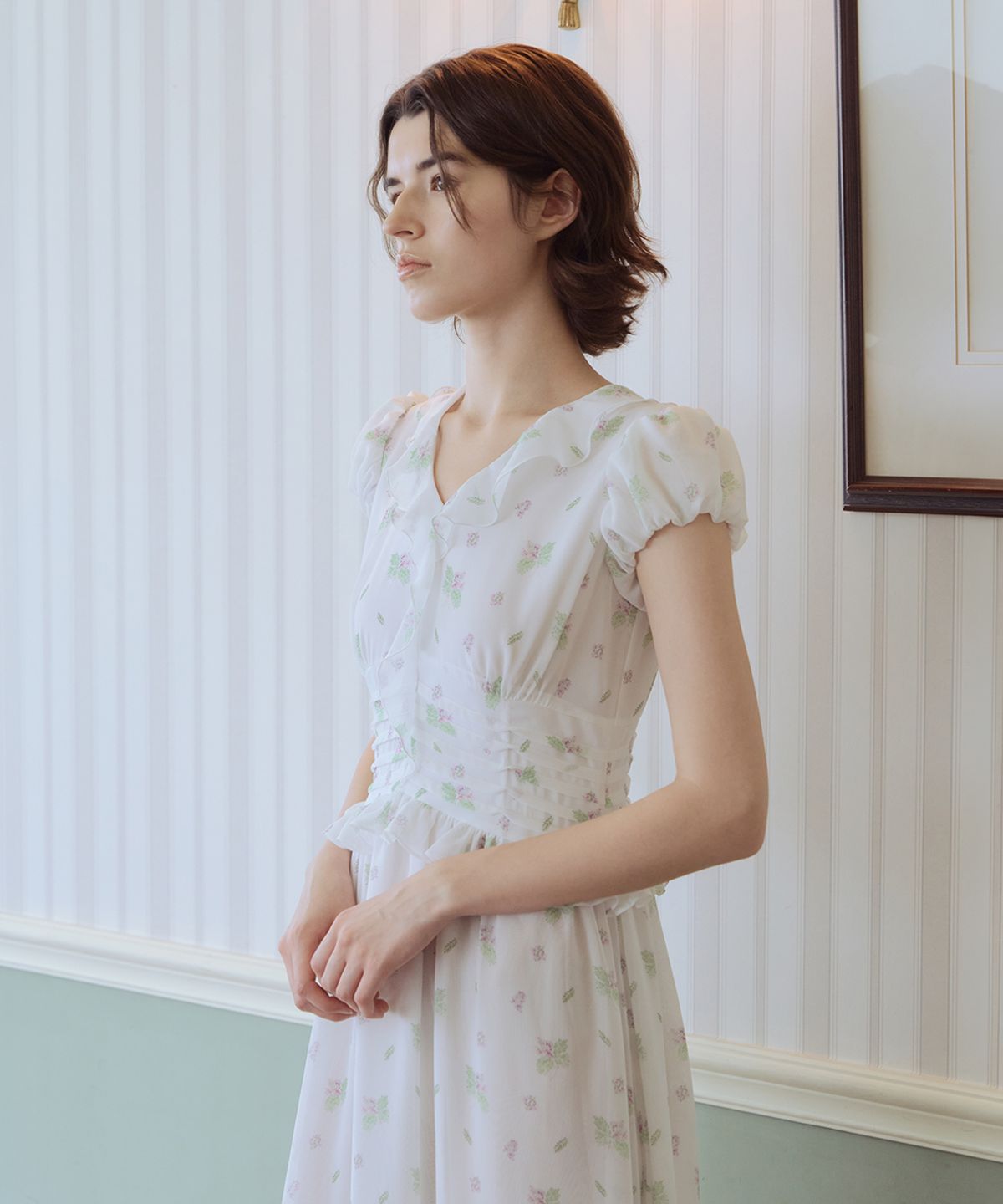 아이스가든에이오공팔(ICE GARDEN A.508) Jacaranda Print Dress