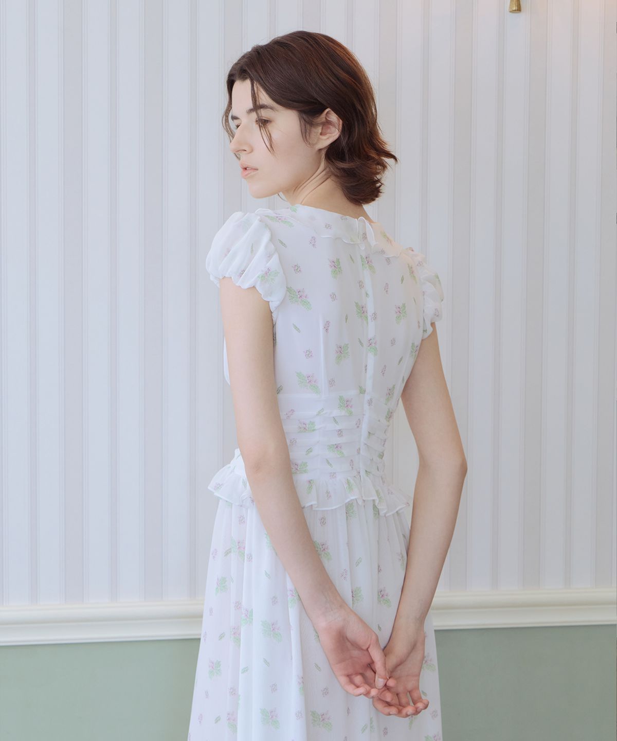 아이스가든에이오공팔(ICE GARDEN A.508) Jacaranda Print Dress