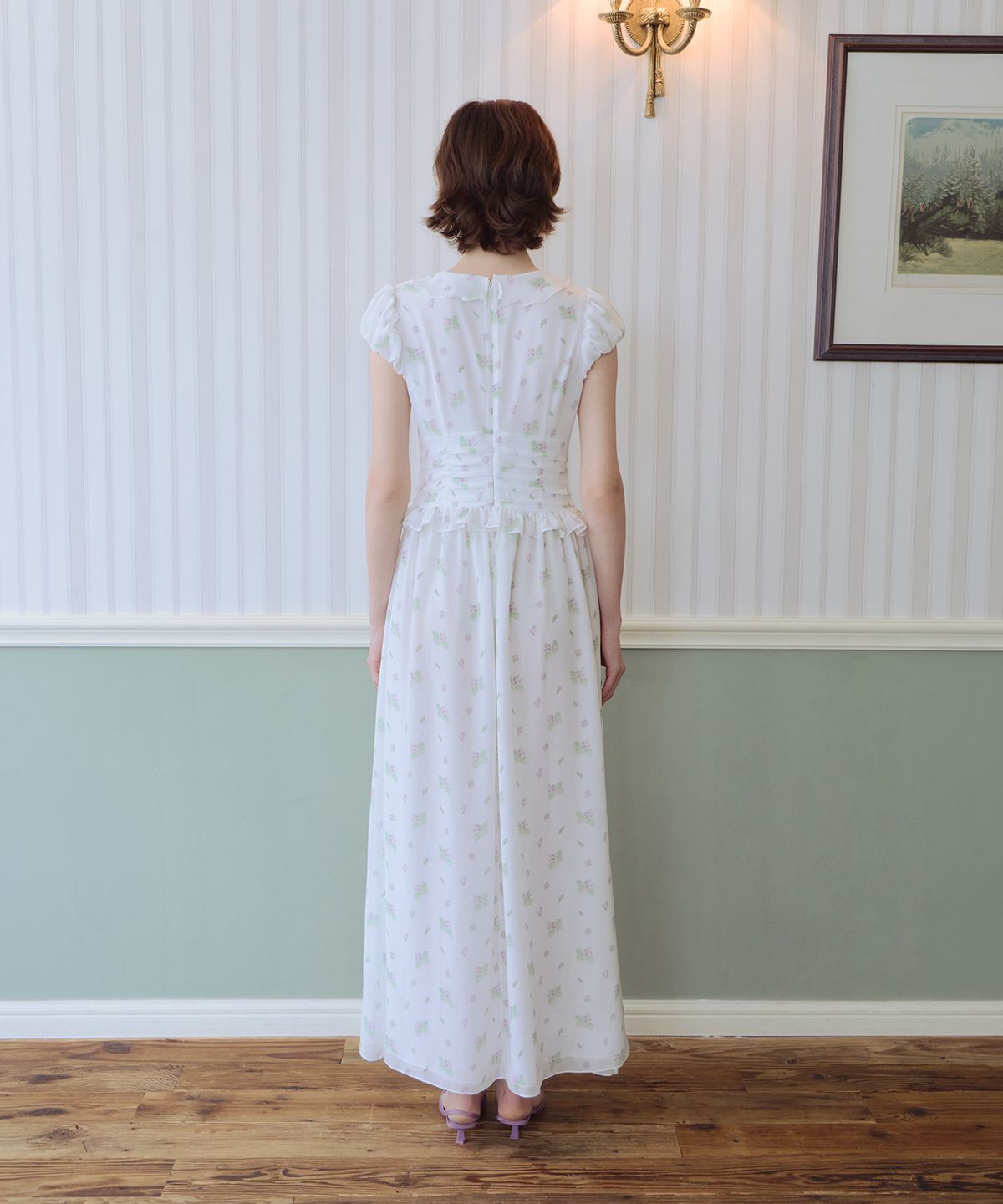 아이스가든에이오공팔(ICE GARDEN A.508) Jacaranda Print Dress