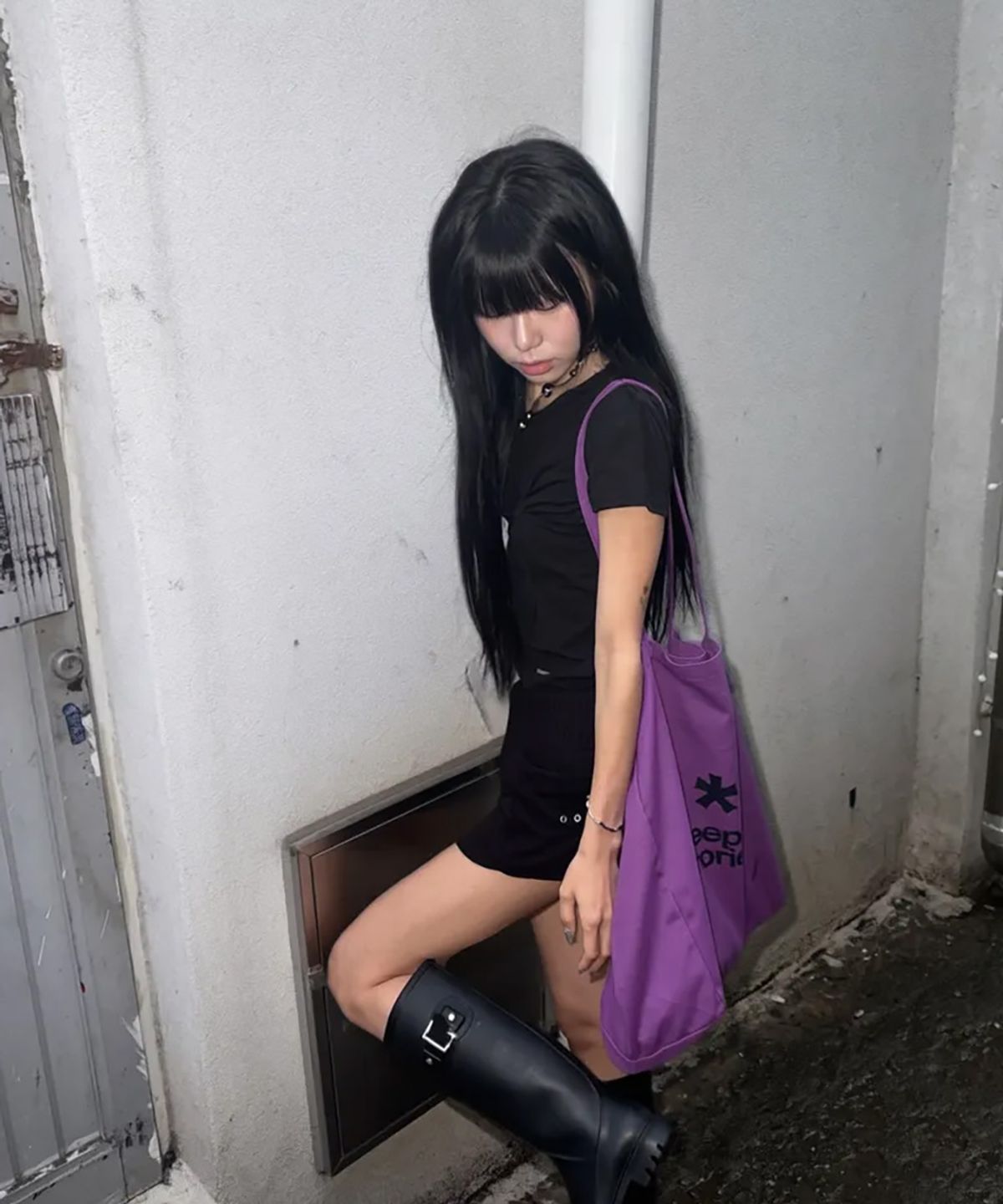 마이딥블루메모리즈(MY DEEP BLUE MEMORIES) MM LOGO ECO BAG_Purple
