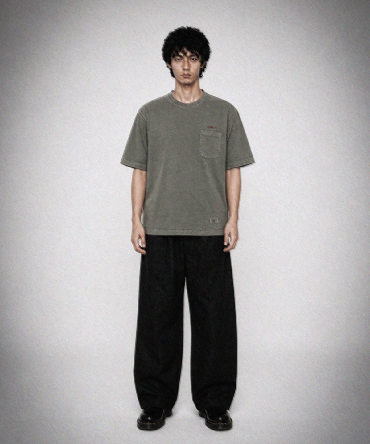 스티그마(STIGMA) SCRT PIGMENT POCKET T-SHIRTS KHAKI