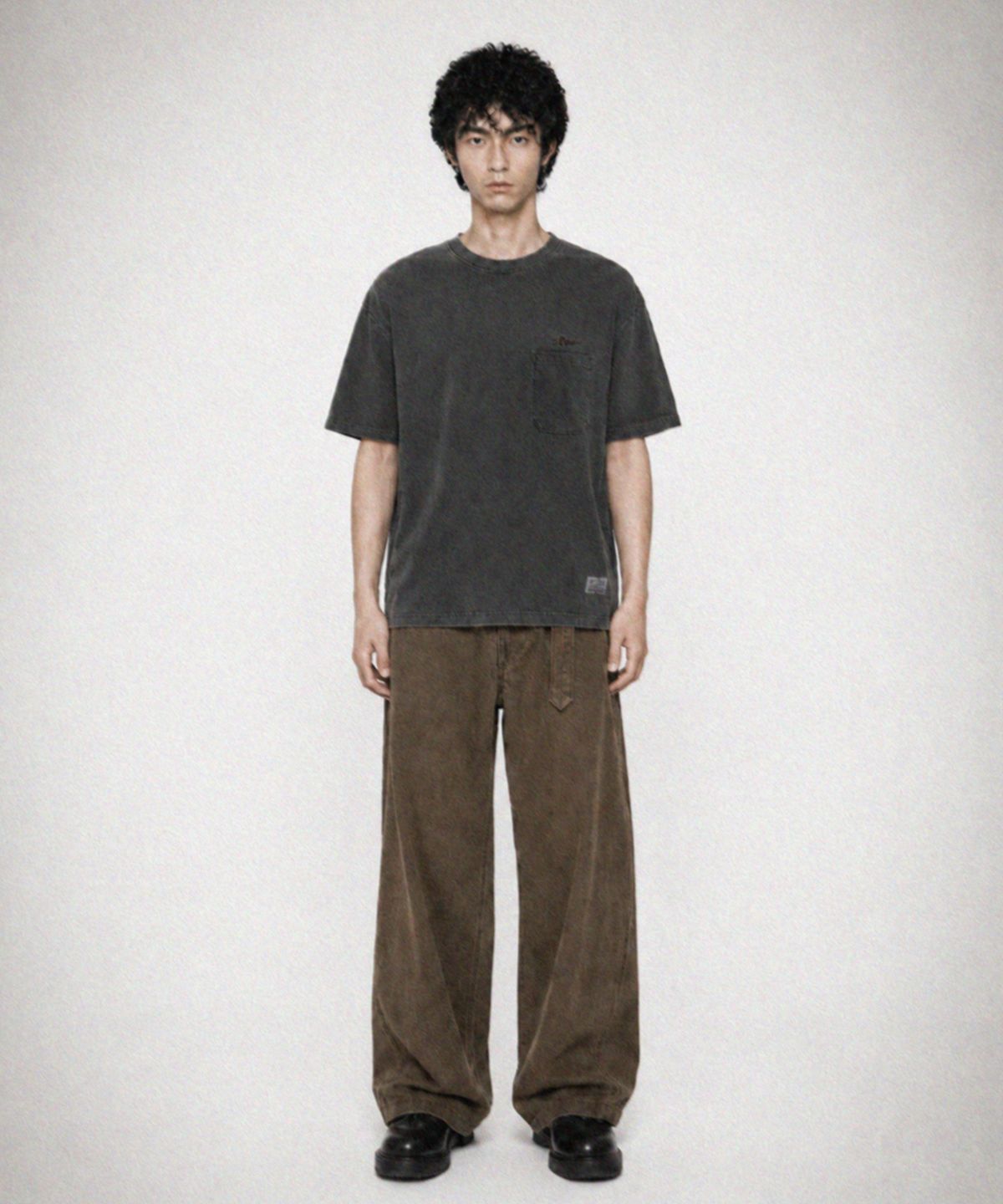 스티그마(STIGMA) SCRT PIGMENT POCKET T-SHIRTS CHARCOAL