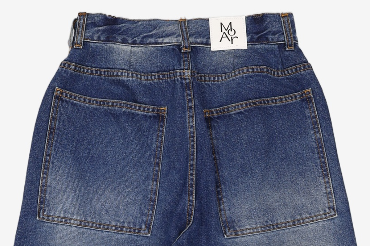 모덴아르더(MODEN ARDOR) 와이드핏 절개 데님 팬츠 (블루) 30