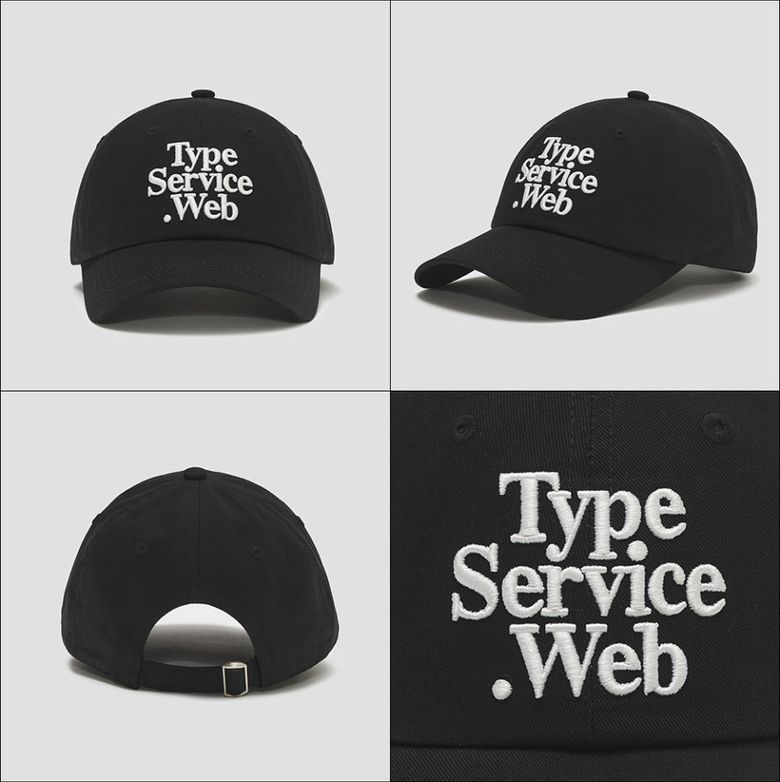 MUSINSA | TYPESERVICE Typeservice Web Cap [Black] display picture 2