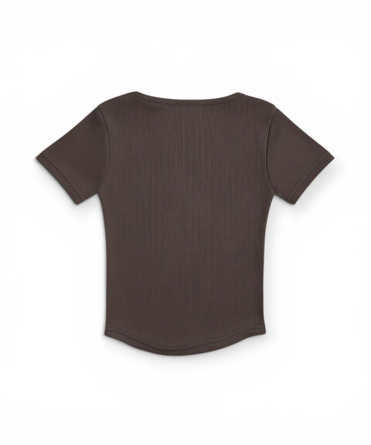 본슬리피(BORN SLIPPY) Frayed Butterfly Square Neck T-shirt (Brown)