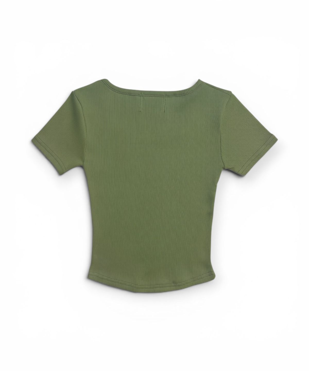 본슬리피(BORN SLIPPY) Frayed Butterfly Square Neck T-shirt (Green)