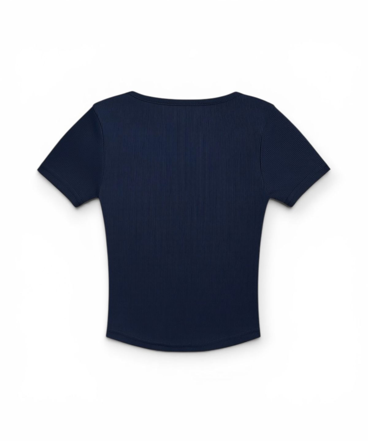 본슬리피(BORN SLIPPY) Frayed Butterfly Square Neck T-shirt (Navy)