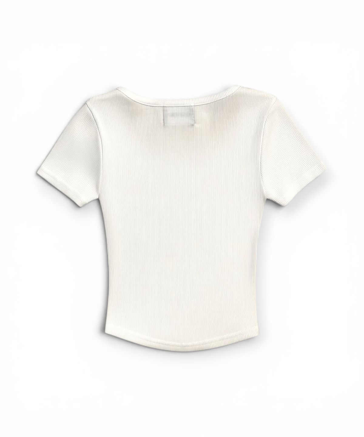 본슬리피(BORN SLIPPY) Frayed Butterfly Square Neck T-shirt (White)