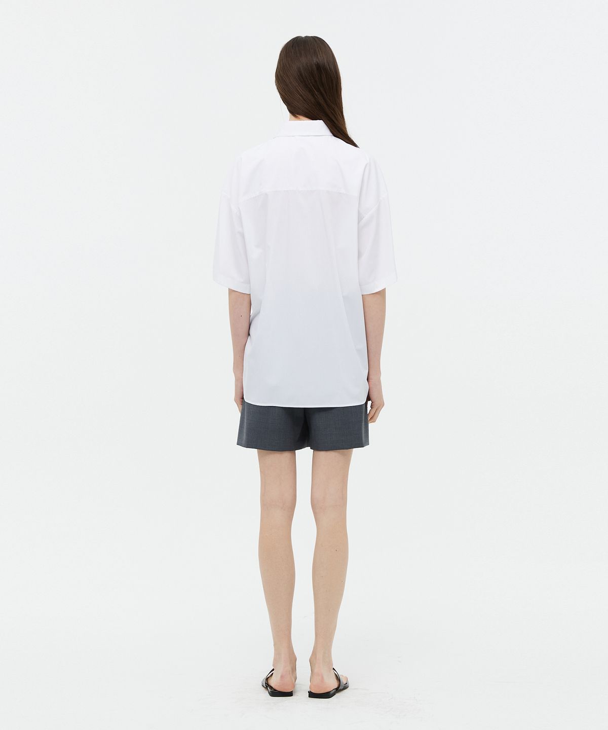 베데르미(VEDERMI) white front tuck sh