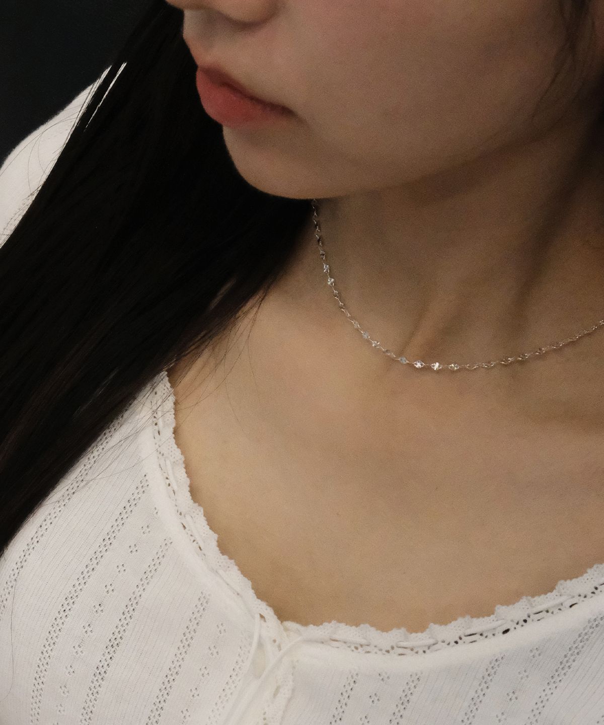 포에트리하우스(POETRYHAUS) PETAL CHAIN LAYERED NECKLACE