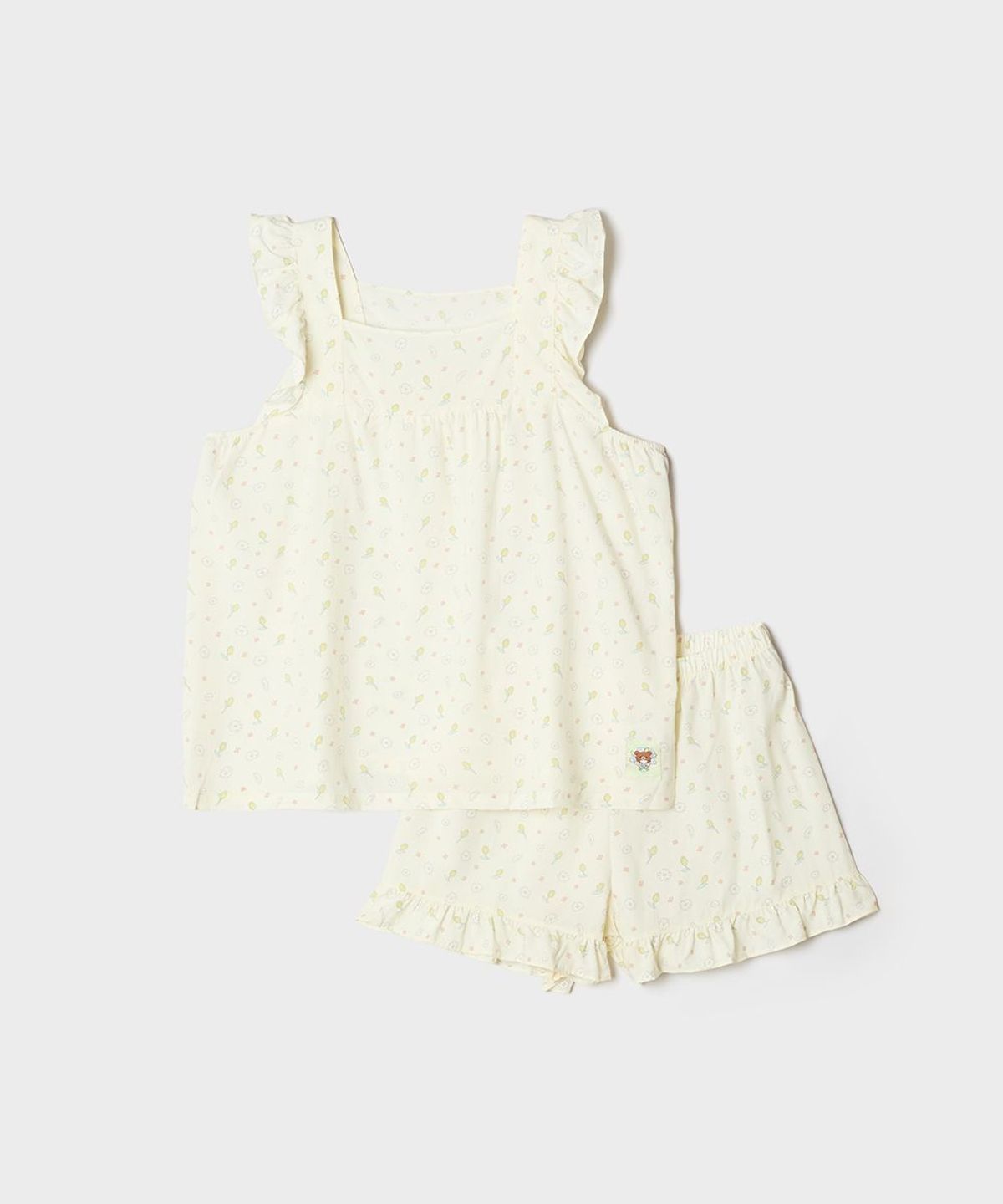 스파오(SPAO) [리락쿠마] 프릴 민소매 파자마(White)_SPPPG25U26