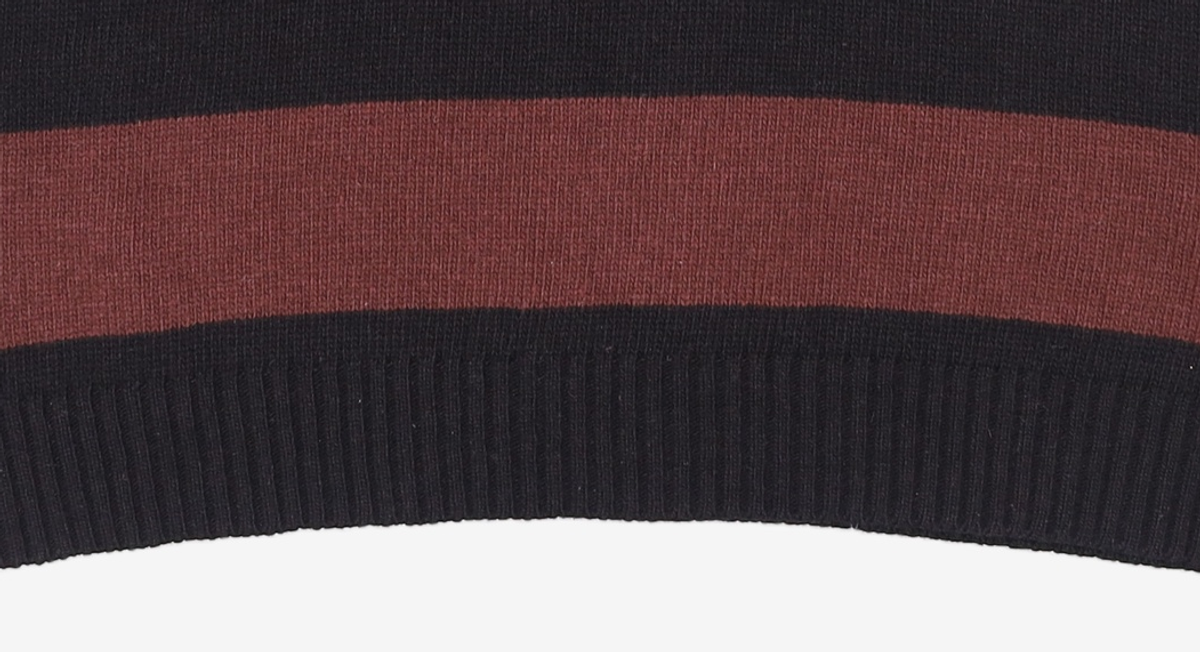 엠엠엘지(MMLG) [Mmlg] BORDER KNIT VEST (BLACK / BROWN) FREE