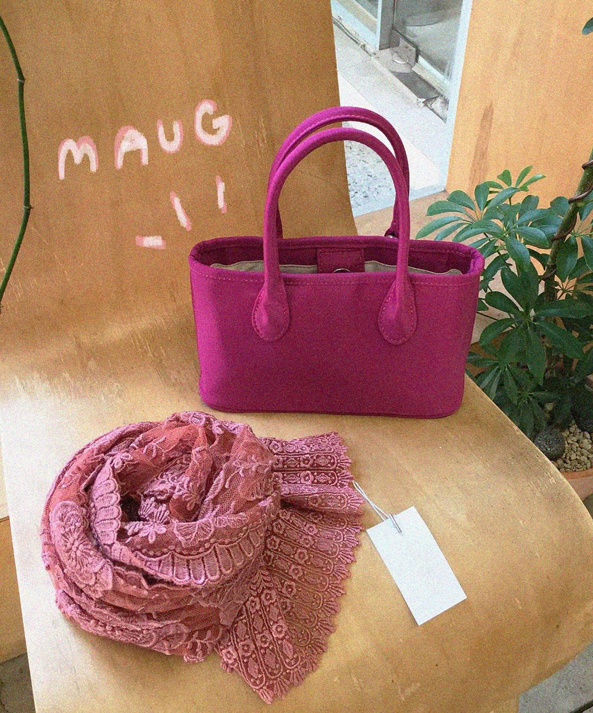 마우그(MAUG) 핸디 미니 토트백 마젠타