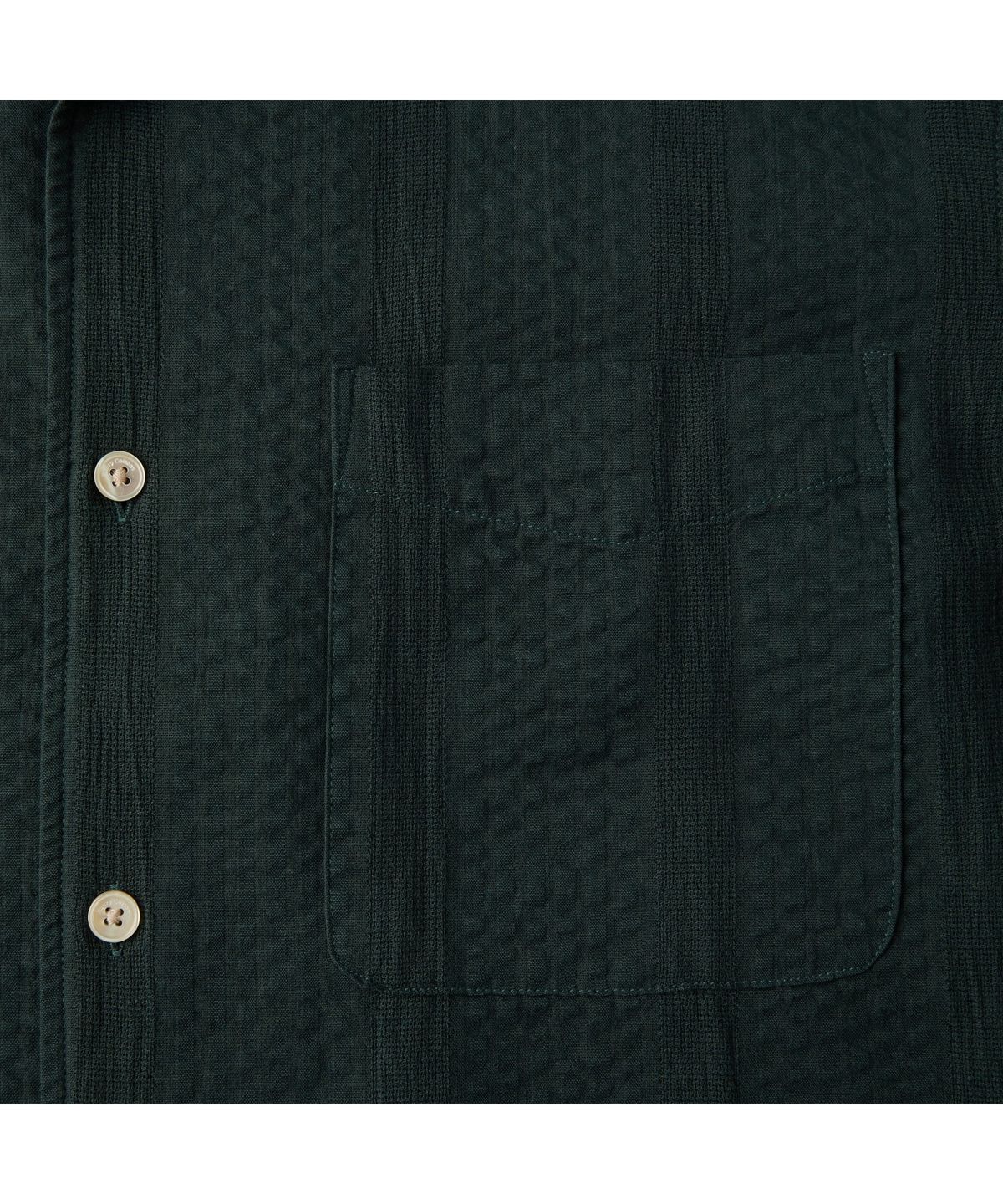 헨리코튼(HENRY COTTONS) [Imported Fabric] 오픈 카라 서커 셔츠 (컴포트핏) AHSAM26601GRD