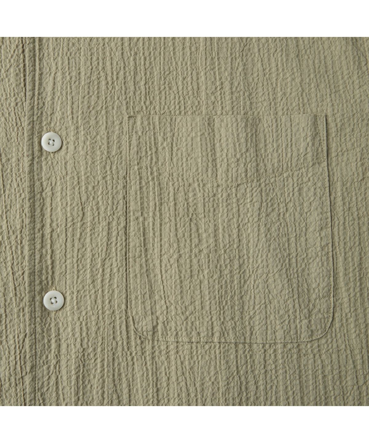 헨리코튼(HENRY COTTONS) [Imported Fabric] 시어서커 오픈 카라 셔츠 (컴포트핏) AHSAM26621KHL