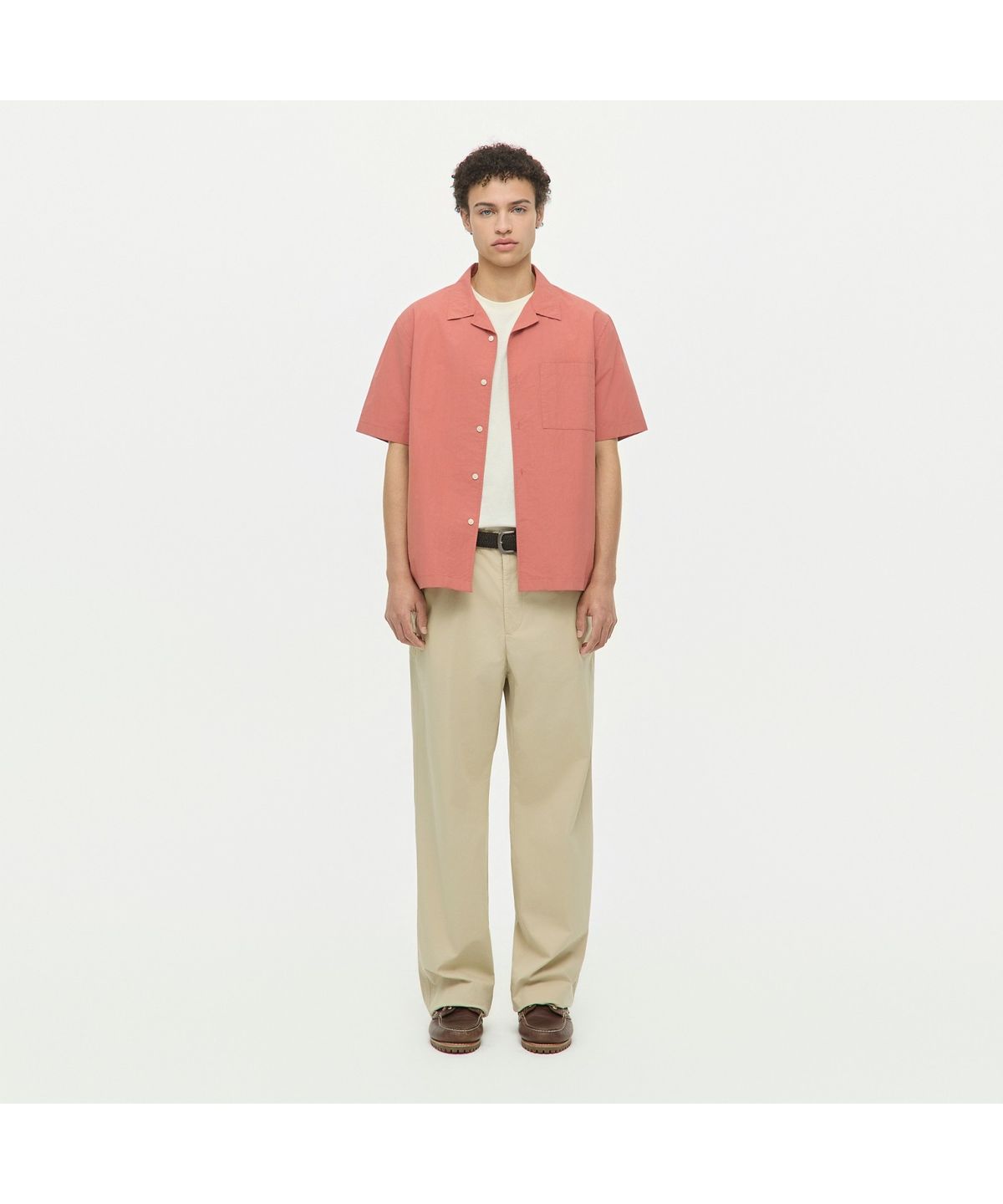 헨리코튼(HENRY COTTONS) 오픈 카라 반팔 셔츠 (릴렉스핏) AHSAM26611PID