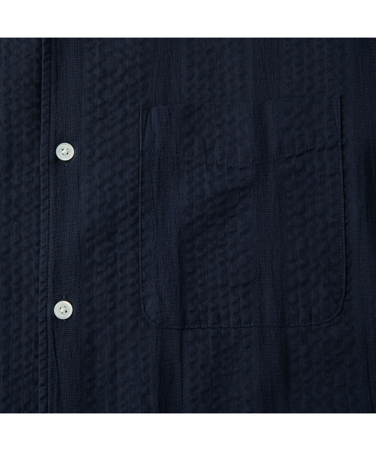헨리코튼(HENRY COTTONS) [Imported Fabric] 오픈 카라 서커 셔츠 (컴포트핏) AHSAM26601NYX