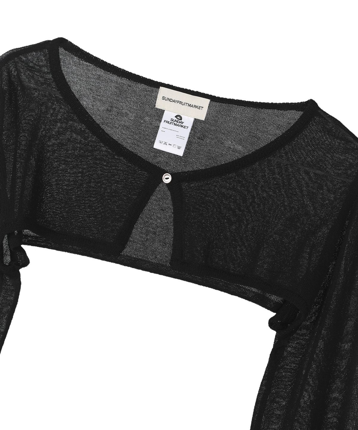 선데이후르츠마켓(SUNDAY FRUIT MARKET) W) SUNDAY SHEER CARDIGAN BLACK