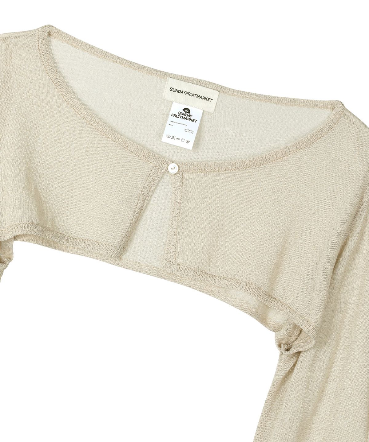 선데이후르츠마켓(SUNDAY FRUIT MARKET) W) SUNDAY SHEER CARDIGAN BEIGE
