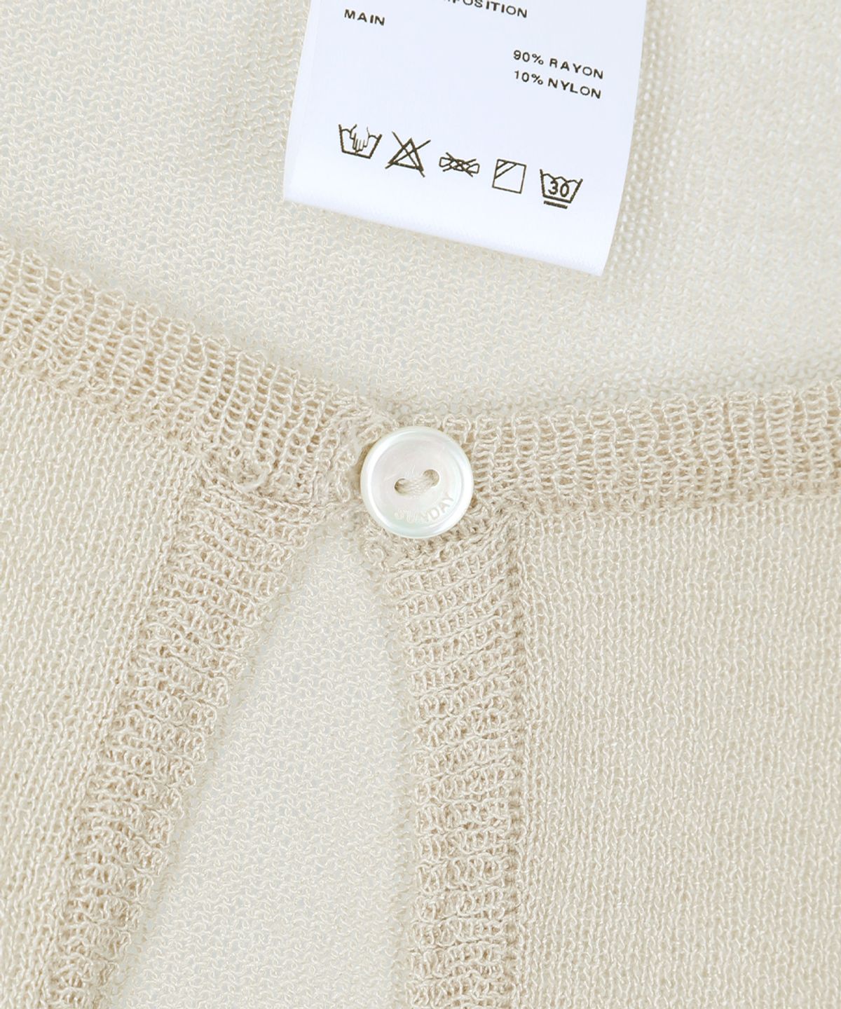 선데이후르츠마켓(SUNDAY FRUIT MARKET) W) SUNDAY SHEER CARDIGAN BEIGE