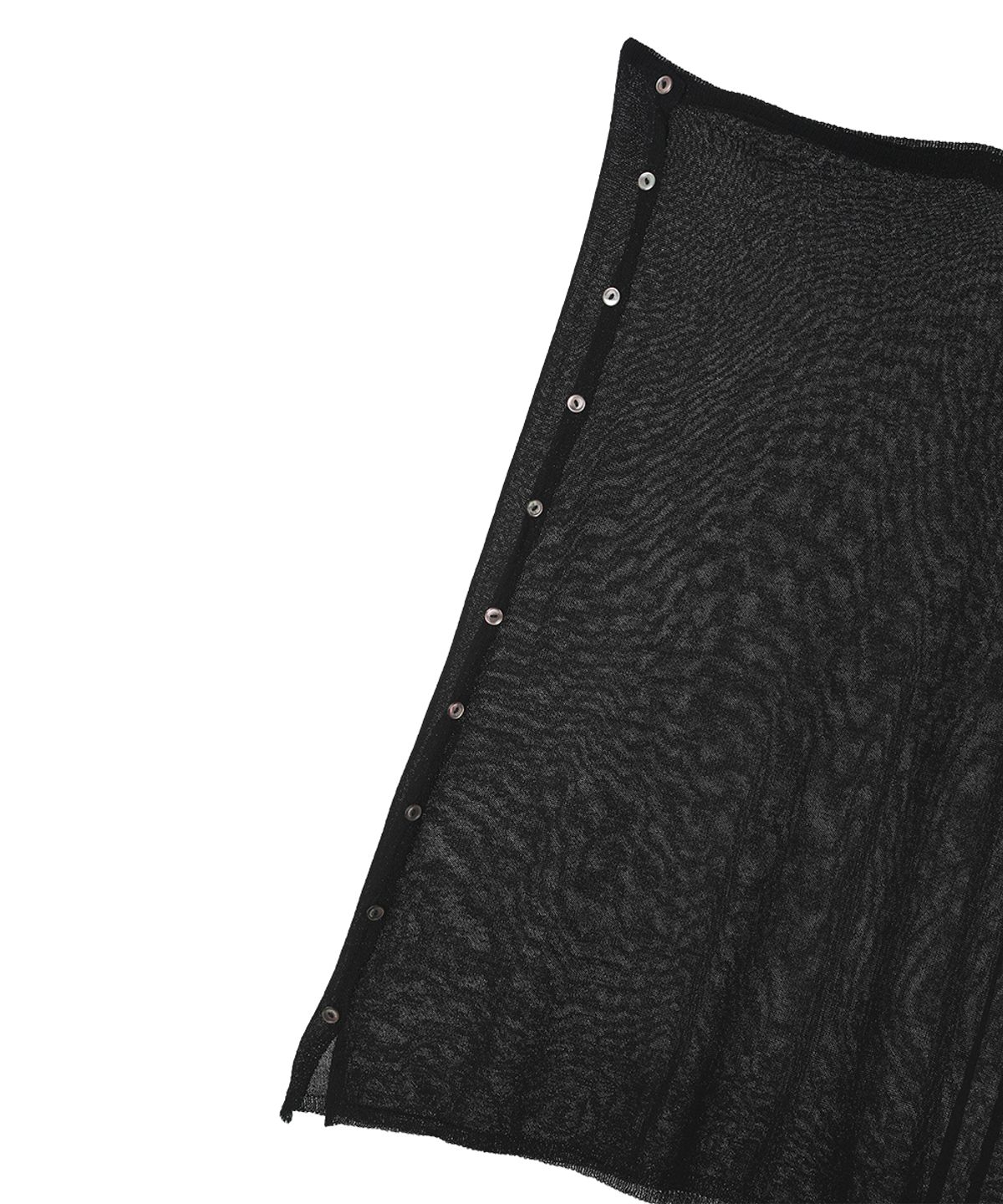 선데이후르츠마켓(SUNDAY FRUIT MARKET) W) SUNDAY SHEER BUTTON SKIRT BLACK