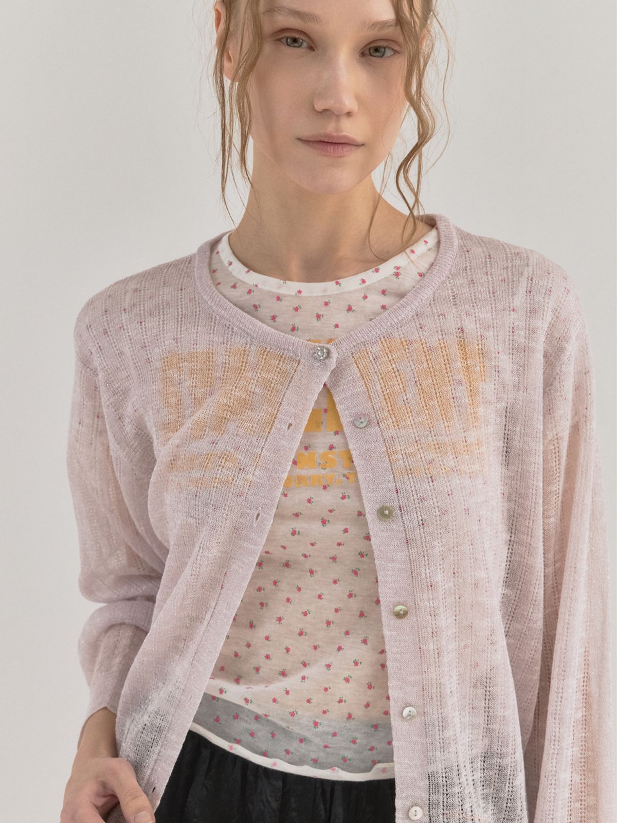 쏘리, 투 머치 러브(SORRY, TOO MUCH LOVE) Serena Knit  Sunshine Cardigan_Lavender