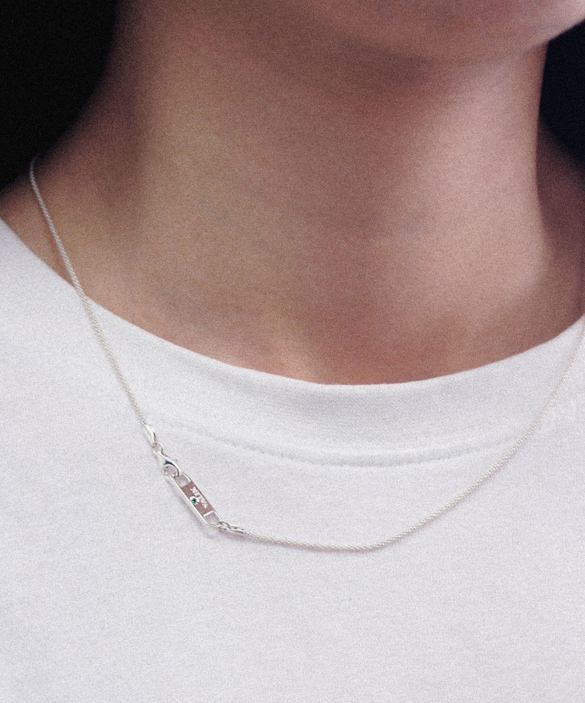 발릭(VALIK) [925실버] No.81 그린택 팝콘 체인 목걸이